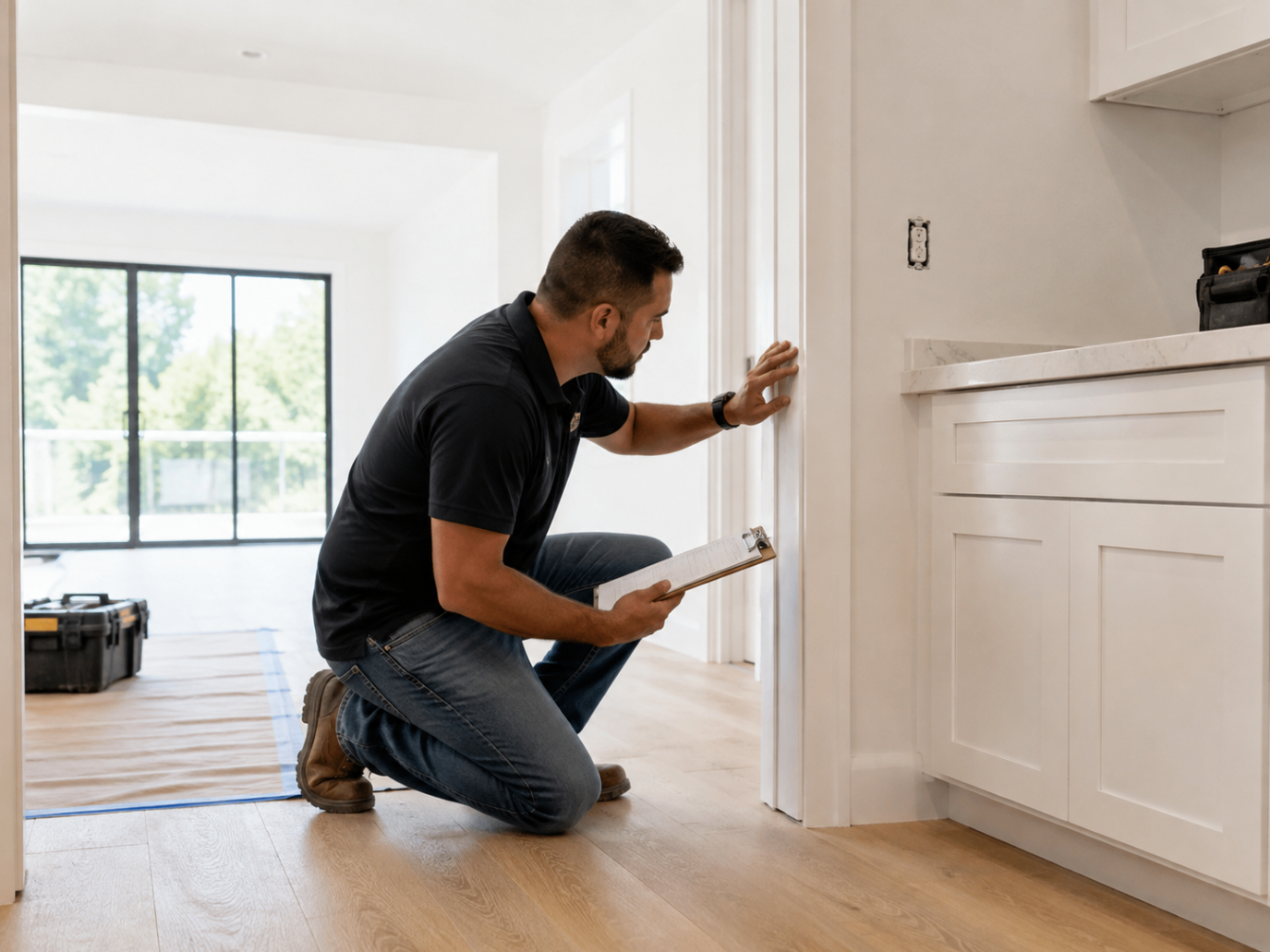 Quality check on door installation